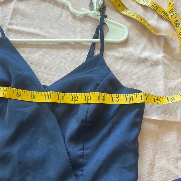 Aqua Midnight Blue Asymmetrical Dress - Picture 8 of 11